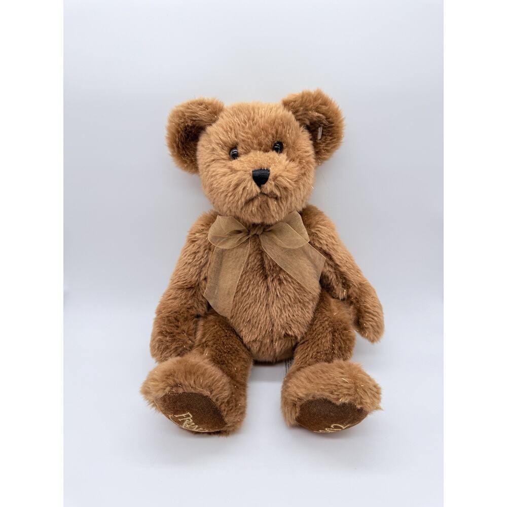 Chosun Frango 2002 Plush Teddy Bear Plush Stuffed Animal Toy Gold Tinsel Fur 13”